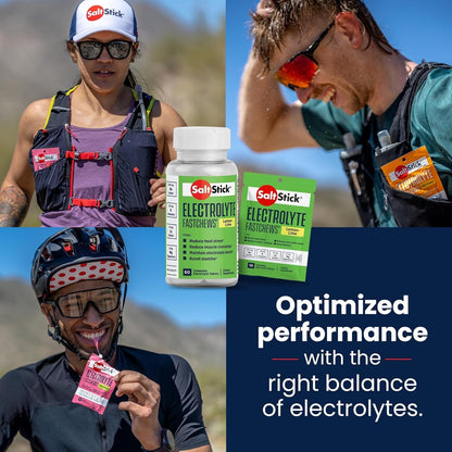 SaltStick Electrolyte FastChews Chewable Tablets, Lemon Lime, 120 count, 12 packets of 10 tablets each