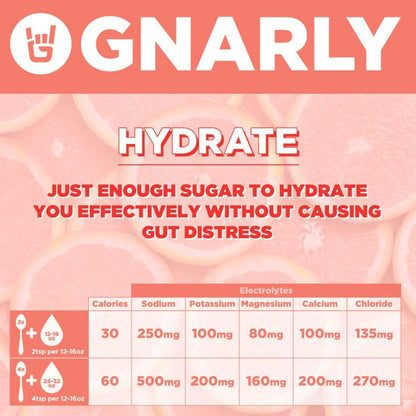 Gnarly Nutrition Hydrate Grapefruit (14.10oz) Fuel2O Limeade - (25 Serv) Bulk Bag (25.57oz)