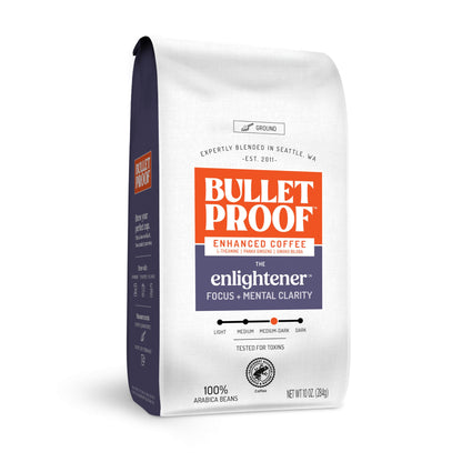 Bulletproof High Achiever Mushroom Coffee Grounds with Lion's Mane, B Vitamins & Adaptogens, Energy and Focus, Medium-Dark Roast, 10 oz
