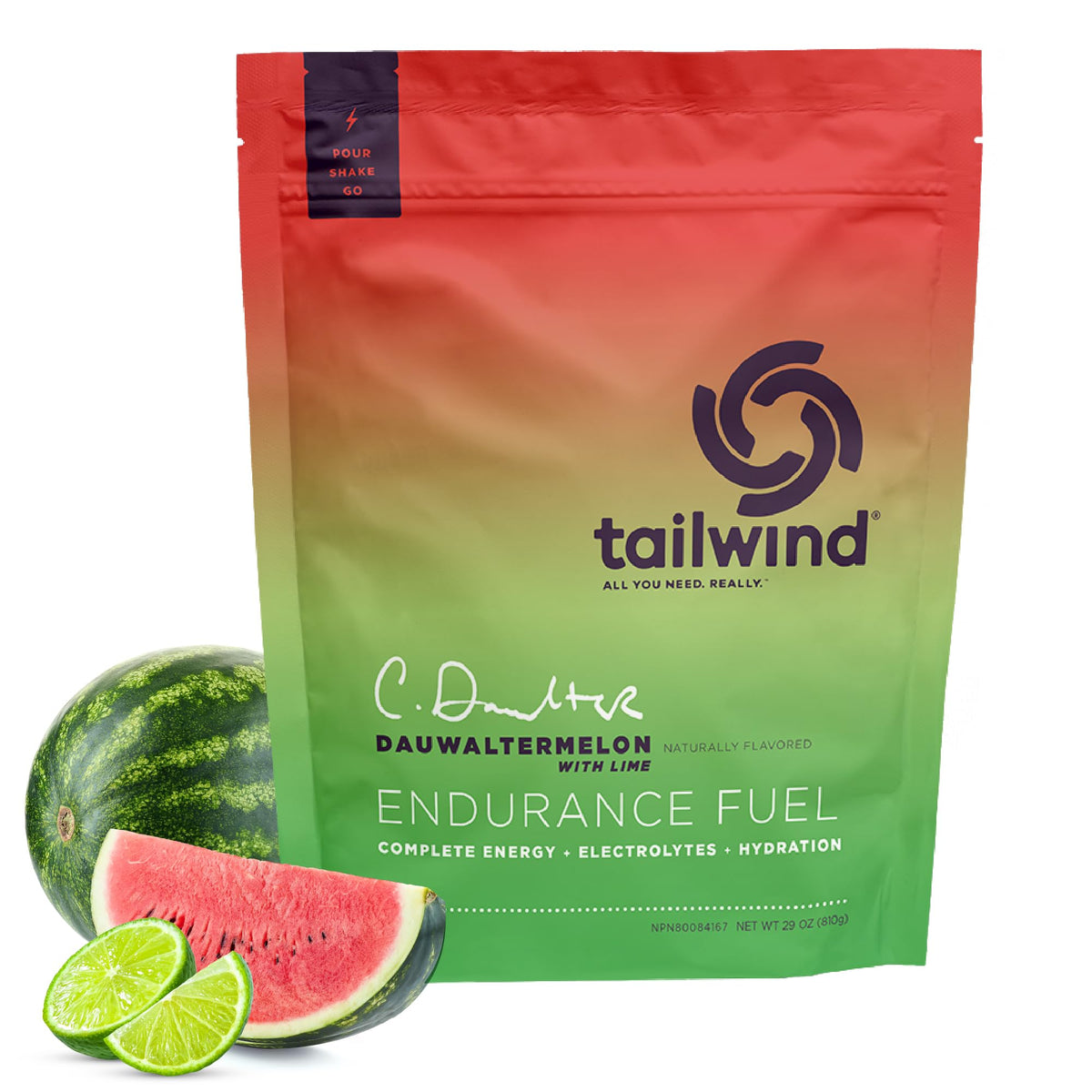 Tailwind Nutrition Endurance Fuel, Dauwaltermelon, 50-Serving Bag