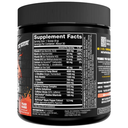 MUTANT Madness, Ultra-Concentrated Pre-Workout, Fruit Punch, 9.52 oz
