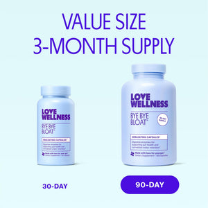 Love Wellness Bye Bye Bloat, Digestive Enzymes | Bloating Relief for Women | Help Reduce Gas Relief & Water Retention | Supports Digestive Health with Fenugreek & Dandelion | 180 Count Love Wellness buy supplements Au