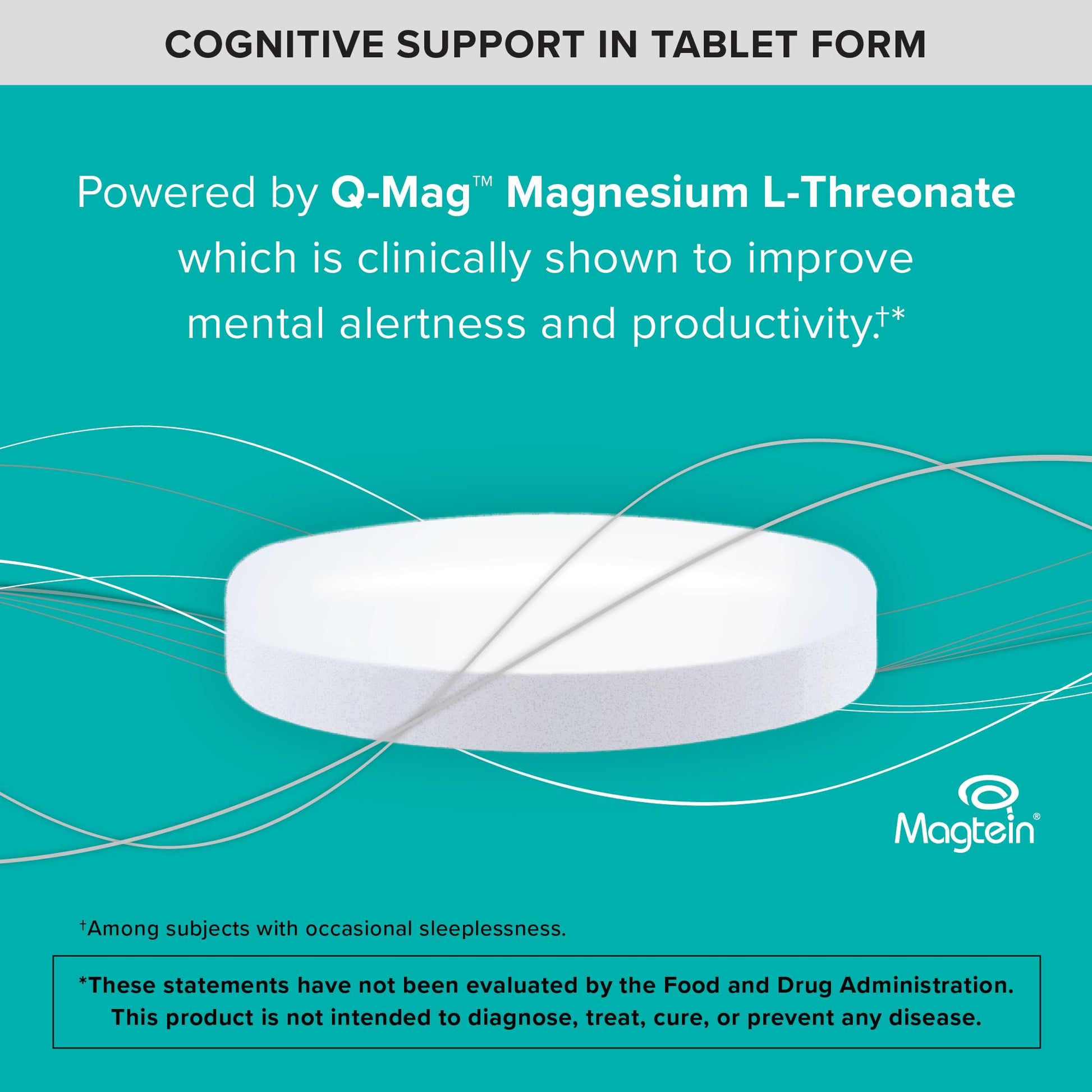 Qunol Q-Mag Magnesium L-Threonate Tablets, 2000mg of Magtein to Help Support Cognitive Performance, Improve Mental Alertness & Productivity, Supports Restful Sleep, High Absorption, 60 Count QunolBuy Supplements Australia