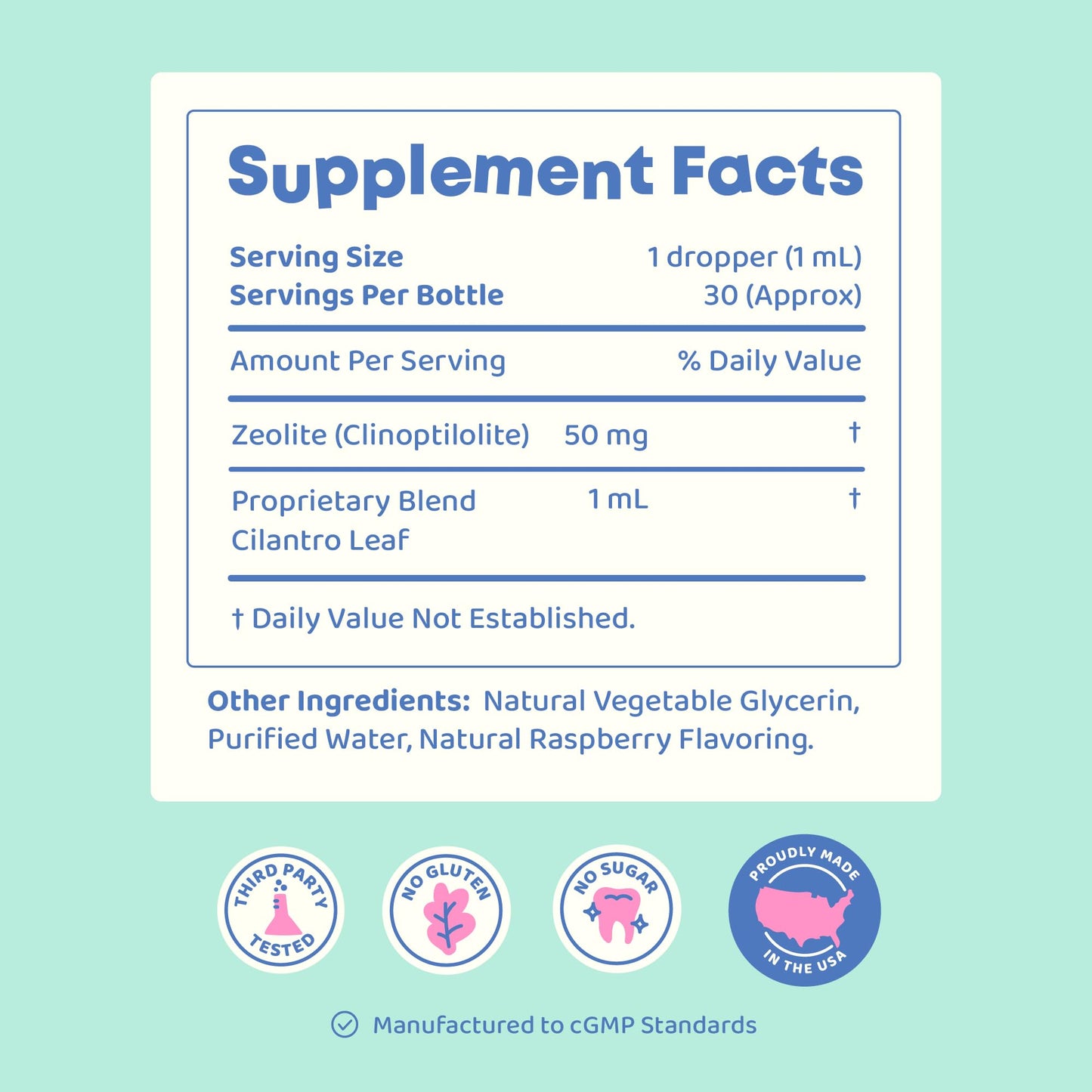 JoySpring DetoxZee Cilantro & Zeolite Drops for Kids | Liquid Zeolite Clinoptilolite with Cilantro Extract | Gentle Daily Wellness Support