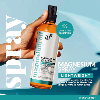 ArtNaturals Magnesium Oil Spray & Body Lotion Set