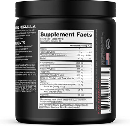 Bucked Up - Woke - HIGH STIM Pre Workout - Best Tasting - Focus Nootropic, Pump, Strength and Growth, 30 Servings (Rocket Pop)