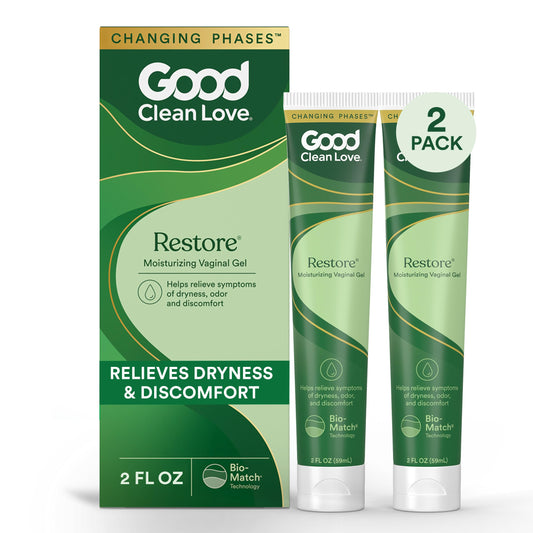 Good Clean Love Restore Moisturizing Vaginal Gel, pH-Balanced Vaginal Moisturizer, Water-Based Feminine Care with Aloe Vera & Lactic Acid, Reduces Dryness, Discomfort & Odor for Women, 2 Oz (2-Pack) Good Clean Love buy supplements Au