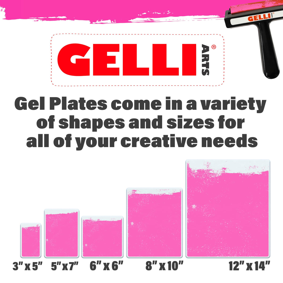 Gelli Arts Gel Printing Plate - 8" X 10" Gel Plate, Reusable Gel Printing Plate, Printmaking Gelli Plate for Art, Clear Gel Monoprinting Plate, Gel Plate Printing for Arts and Crafts