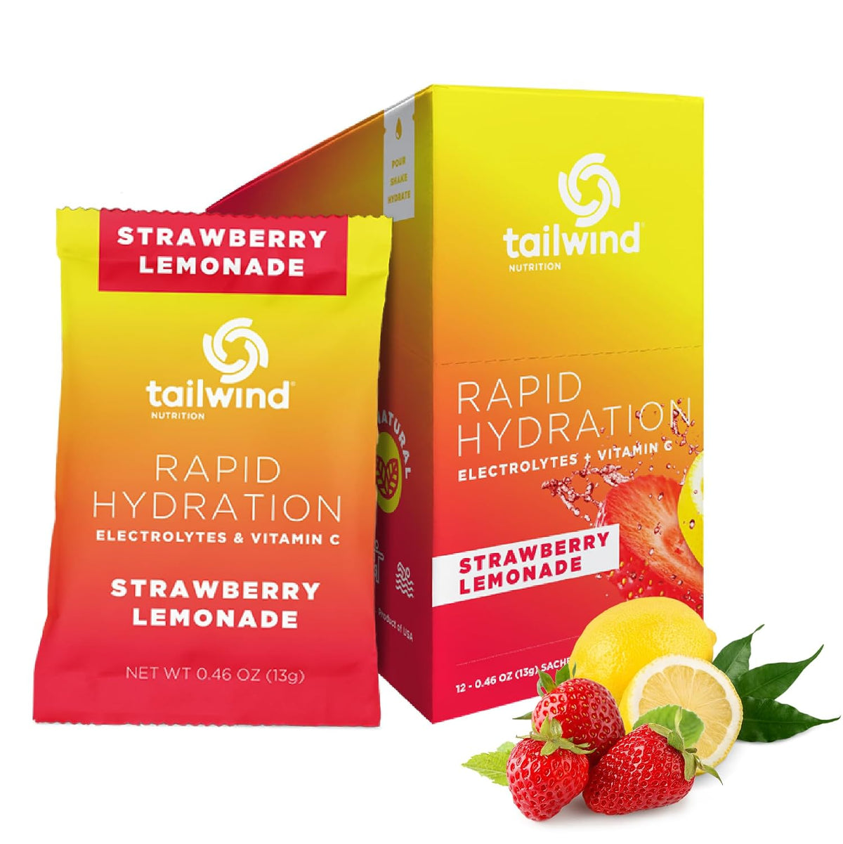Tailwind Nutrition Rapid Hydration, Strawberry Lemonade, 12 Servings