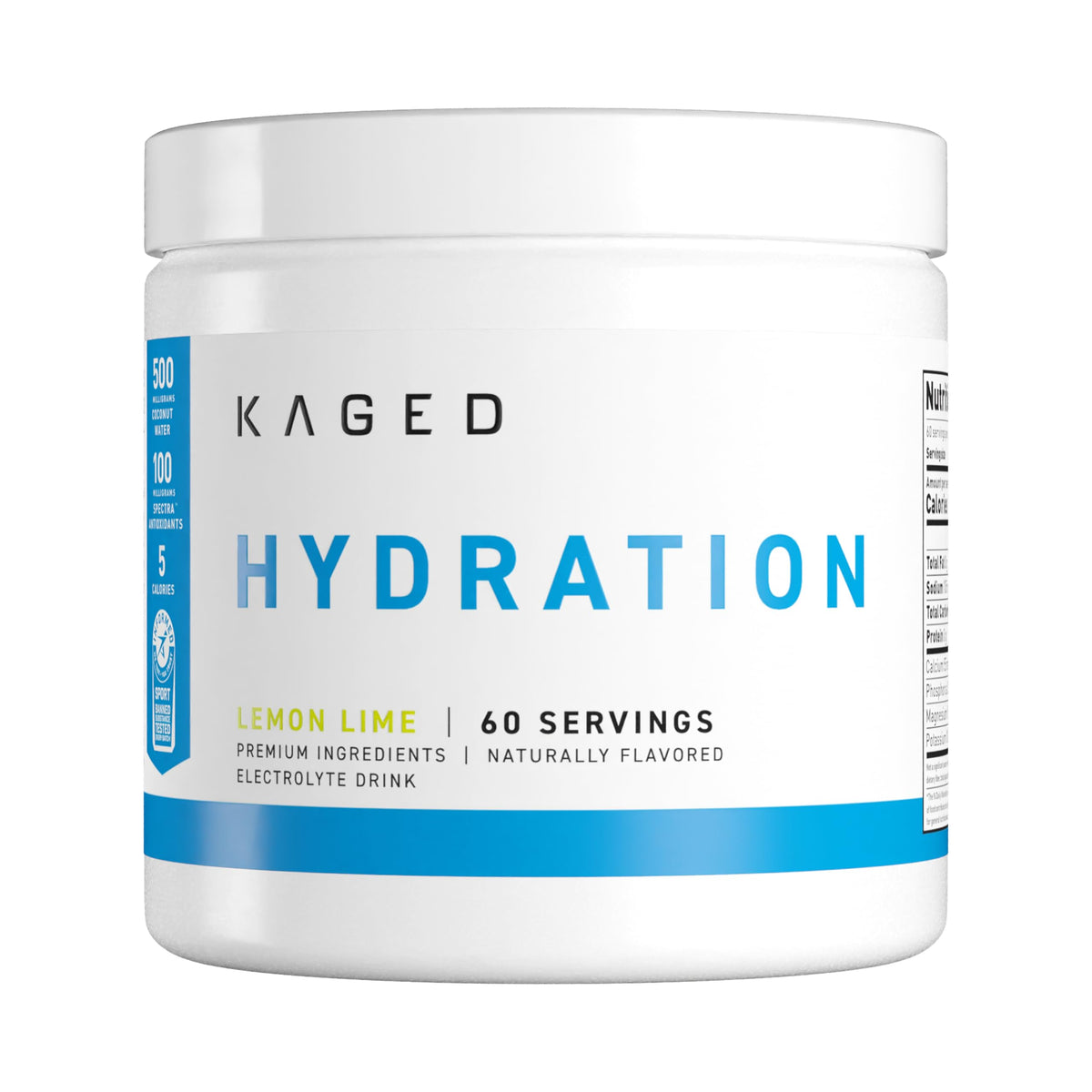 Kaged Sugar Free Hydration | 5 Key Electrolytes | Coconut Water | Tastes Amazing | 60 Servings