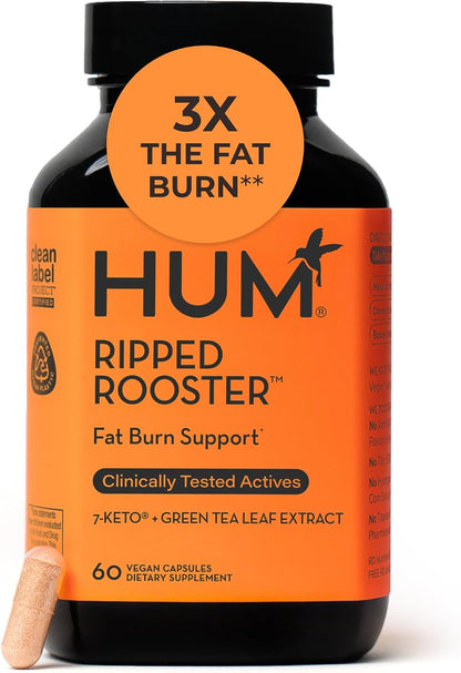 HUM Ripped Rooster Green Tea Extract 7-Keto DHEA & Chromium, 60 Count