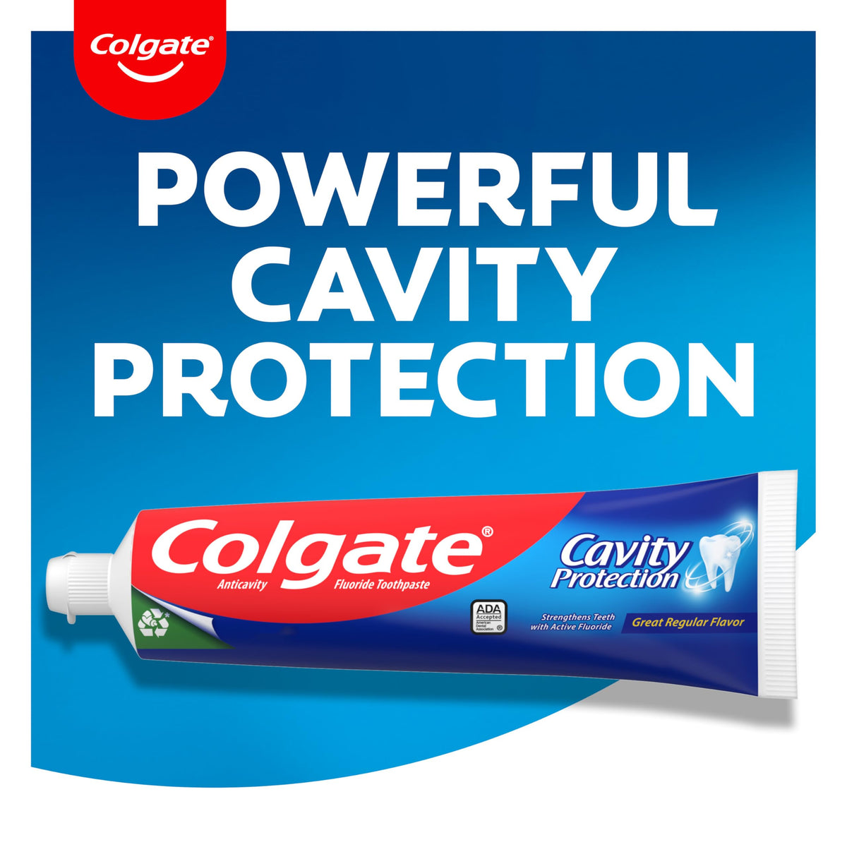 Suplement ​Colgate Cavity Protection Toothpaste with Fluoride, Minty Great Regular Flavor, Anti Cavity Toothpaste, 6 Pack, 6 Oz Tubes - VelvetGlow USA