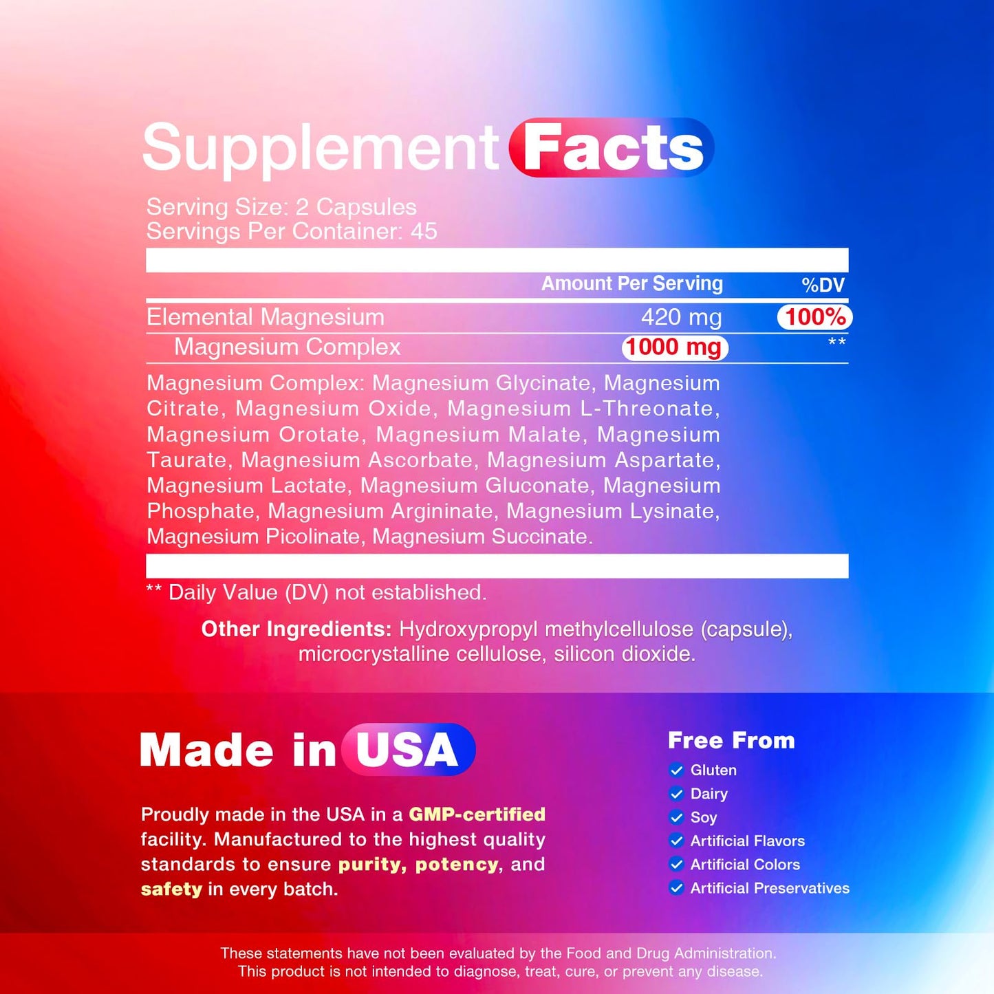 16 in 1 Magnesium Complex, 1000mg Magnesium Complex Supplement for Women with Magnesium Glycinate, Citrate, Orotate, L-Threonate, Malate, Third-Party Tested, Easy-Swallow Vegan Capsules PeakVigor buy supplements Au