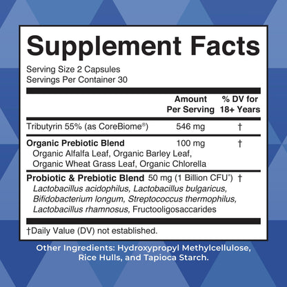 MARYRUTH'S Complete Gut Health+ Capsules | 5 Probiotic Blend | Butyrate | Corebiome® | Vegan Gut Support | Support Gastrointestinal Health & Microbiome