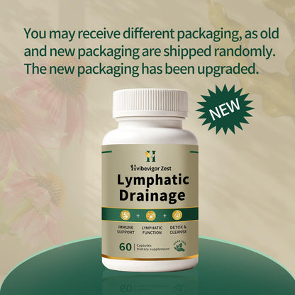 Lymphatic Drainage Supplement – Natural Herbal Formula with Dandelion, Burdock & Echinacea, Supports Fluid Balance, Immune Health & Cellulite Reduction – 60 Capsules HVibeVigor Zest buy supplements Au