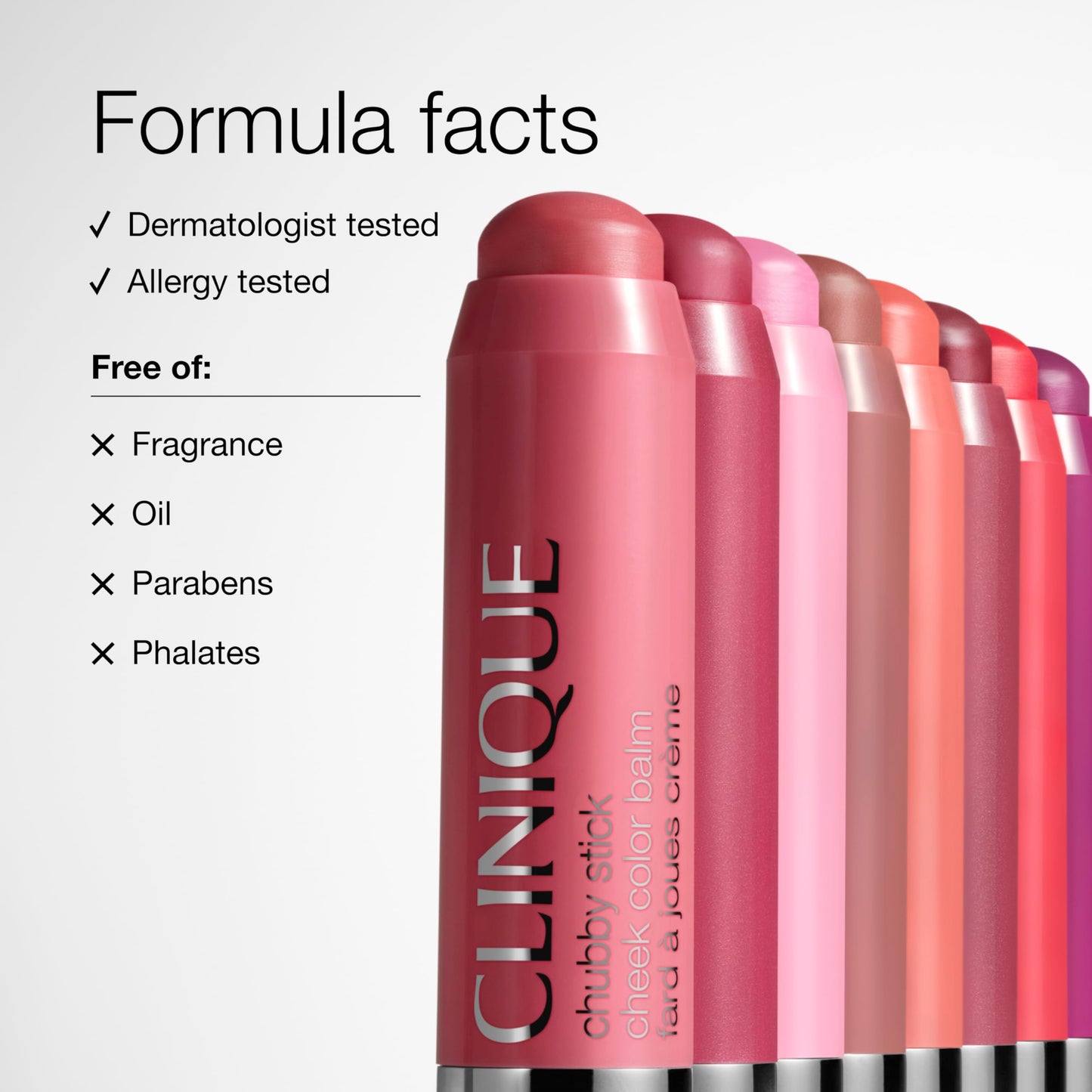 Clinique Chubby Cream Blush Stick Cheek Colour Balm | Blush For Cheeks | Long Lasting + Buildable | Create A Healthy Looking Glow | Perfect For Travel, Plenty O'Papaya