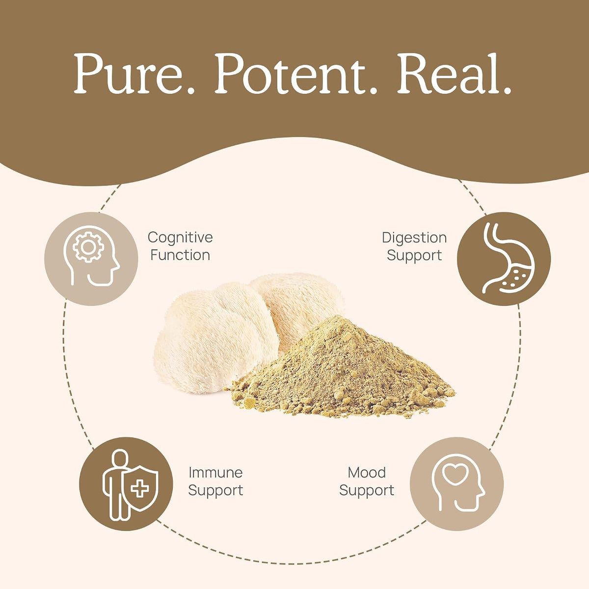 Real Mushrooms Lions Mane for Humans (60 Servings) and Pets (120ct) - Powder & Capsules Bundle for Cognition & Immunity - Vegan, Non-GMO, Gluten-Free, Grain-Free Mushroom Extract Supplements