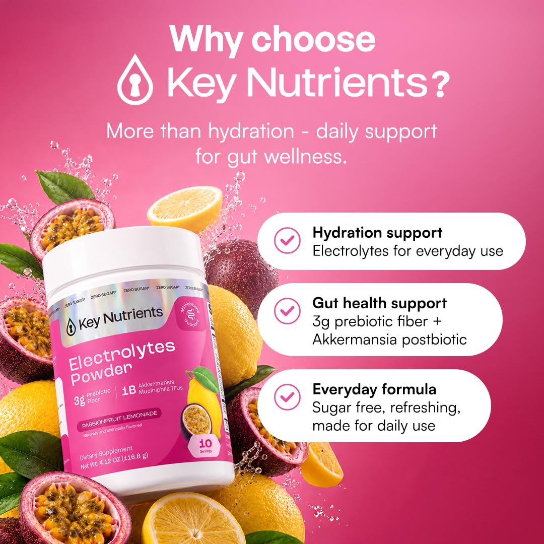 KEY NUTRIENTS Multivitamin Electrolyte Packets, No Sugar Variety Pack, 10Ct