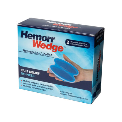Hemorrwedge Hemorrhoid Ice Pack for Relief & Cooling Support – Twin Gel Pack with Hygienic Case – Reusable Cold Therapy for Hemorrhoids, Swelling, Postpartum & Discomfort – Water-Based Gel HemorrwedgeBuy Supplements Australia