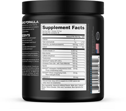 Bucked Up - Woke - HIGH STIM Pre Workout - Best Tasting - Focus Nootropic, Pump, Strength and Growth, 30 Servings (Rocket Pop)