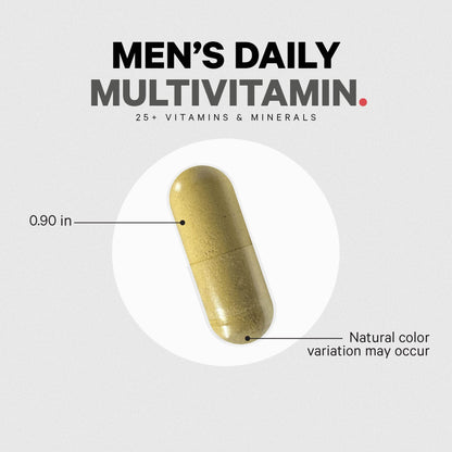 Codeage Men’s Daily Multivitamin – 25+ Essential Vitamins & Minerals, Organic Whole Foods, Probiotics, Omega-3, Zinc, Vitamins A, B, C, D, E & K – 120 Capsules