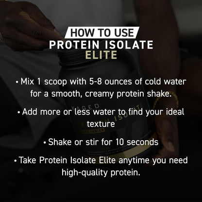 Kaged Whey Protein Isolate Elite Powder | Vanilla | Whey, Casein, & Milk Protein Blend | Post Workout Recovery Drink | Supports Muscle Building | Supplements for Men & Women | 2 lbs