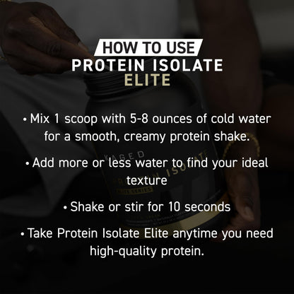 Kaged Whey Protein Isolate Elite Powder | Vanilla | Whey, Casein, & Milk Protein Blend | Post Workout Recovery Drink | Supports Muscle Building | Supplements for Men & Women | 2 lbs