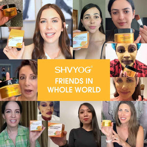 SHVYOG Turmeric Vitamin C Clay Mask with Kaolin Clay for Dull & Blemish-Prone Skin, Deep Cleansing Facial Mask, Face Masks Skincare for Controlling Oil