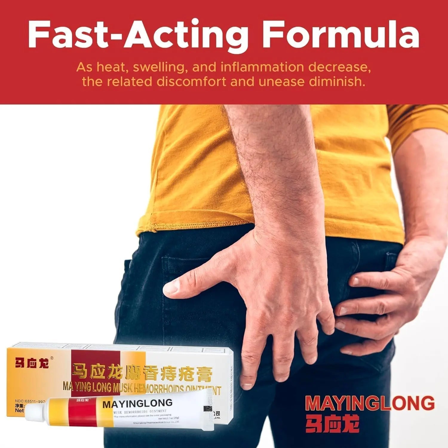 Mayinglong Musk Hemorrhoids Ointment - (20 Grams) Maximum Strength Formula for Hemorrhoidal Fast Relief, Soothes Itching, Burning & Discomfort - Fast-Acting Relief (0.71 oz Tube) MayinglongBuy Supplements Australia