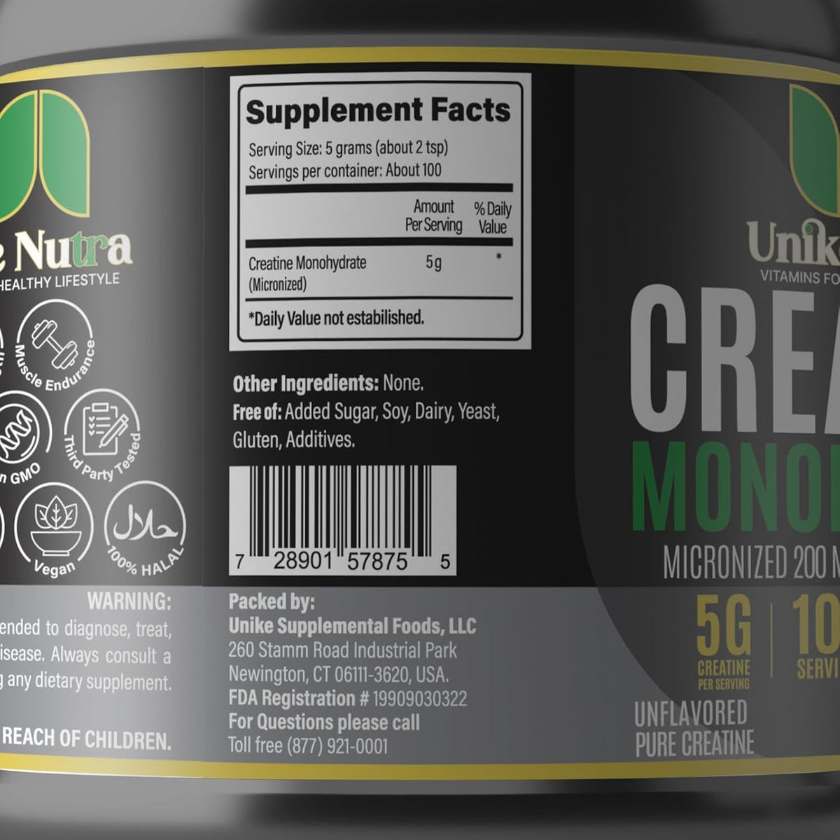 Pure Creatine Monohydrate Powder Supplement, Unflavored, Supports Bulk Muscle Energy, Recovery, & Strength - Creatine Supplement for Men & Women - 500G, 5000mg Per Serv (5g) - 100 Servings