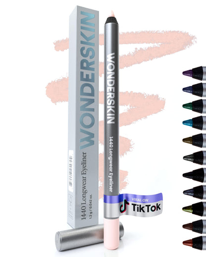 Wonderskin Eyeliner Pencil, 1440 Longwear Pink Eyeliner Pencil - Waterproof, Sharpenable & Smudge Proof (Icing)