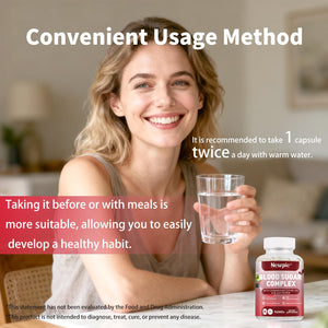 Blood Sugar Complex Supplement – Natural with 20 Active Herbs and Vitamins, Including Cinnamon, Bitter Melon, Black Pepper, Licorice, Vegan, Non-GMO, Gluten-Free, 60 Capsules HOWEEJETBuy Supplements Australia