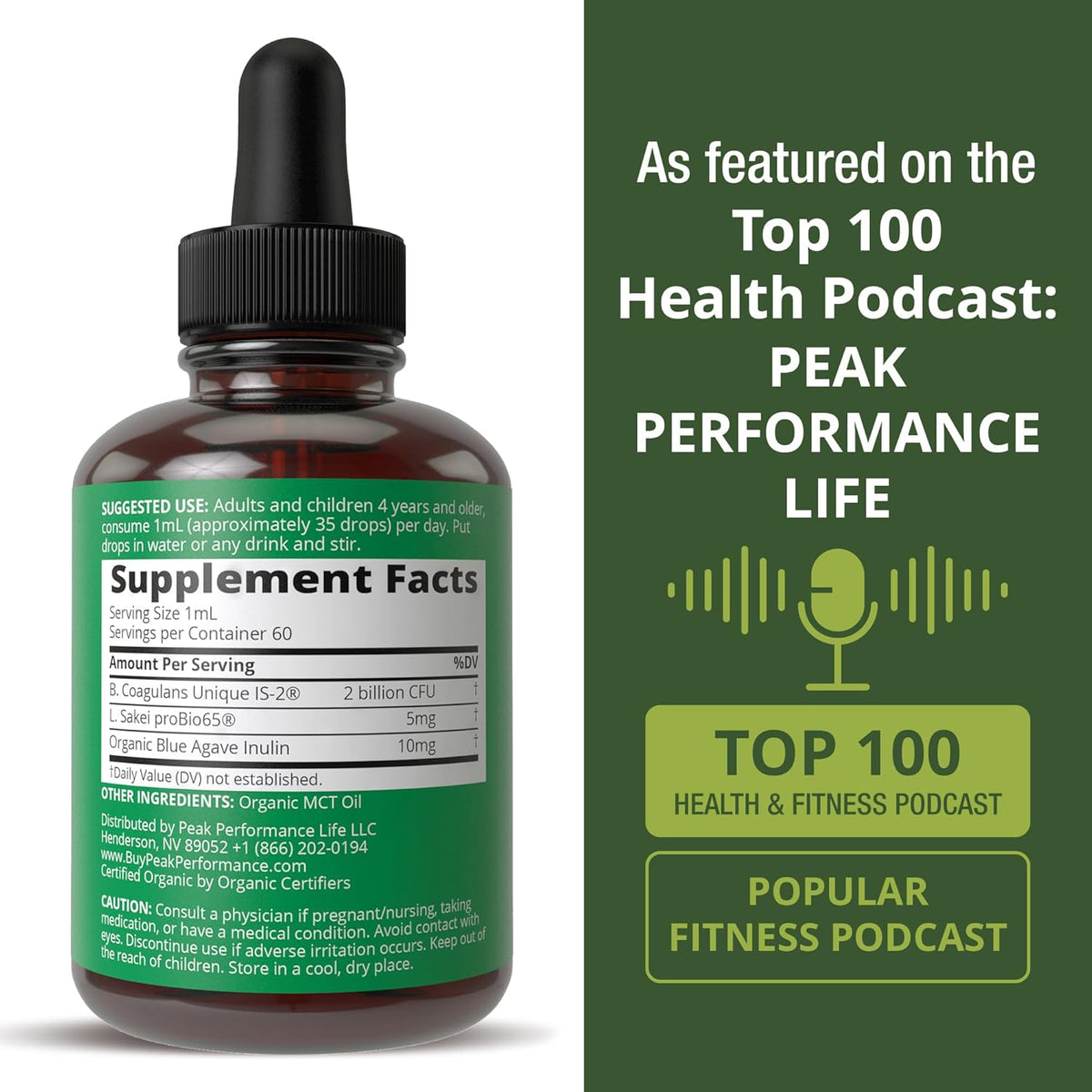 Organic Synbiotic = Prebiotics + Probiotics + Postbiotics 3-in-1 Supplement for Women, Men, & Kids. Pre, Pro, & Post Biotics Liquid Drops for Gut + Microbiome Balance. Made in USA, Vegan, Zero Sugar
