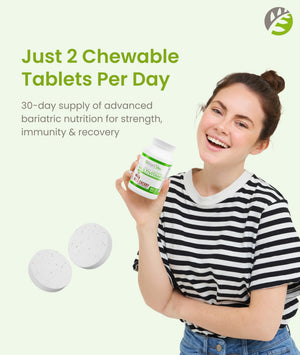 BariSlim Advanced Chewable Bariatric Multivitamin Tablets - Bariatric Vitamin and Supplement for Post Bariatric Surgery Including Gastric Bypass and Gastric Sleeve | Wild Cherry (60 Count) BariSlim buy supplements Au