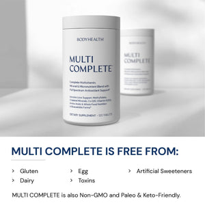 BodyHealth Multi Complete (120 Ct) Daily Multivitamin for Men and Women with Whole Foods, Minerals, Antioxidants BodyHealth