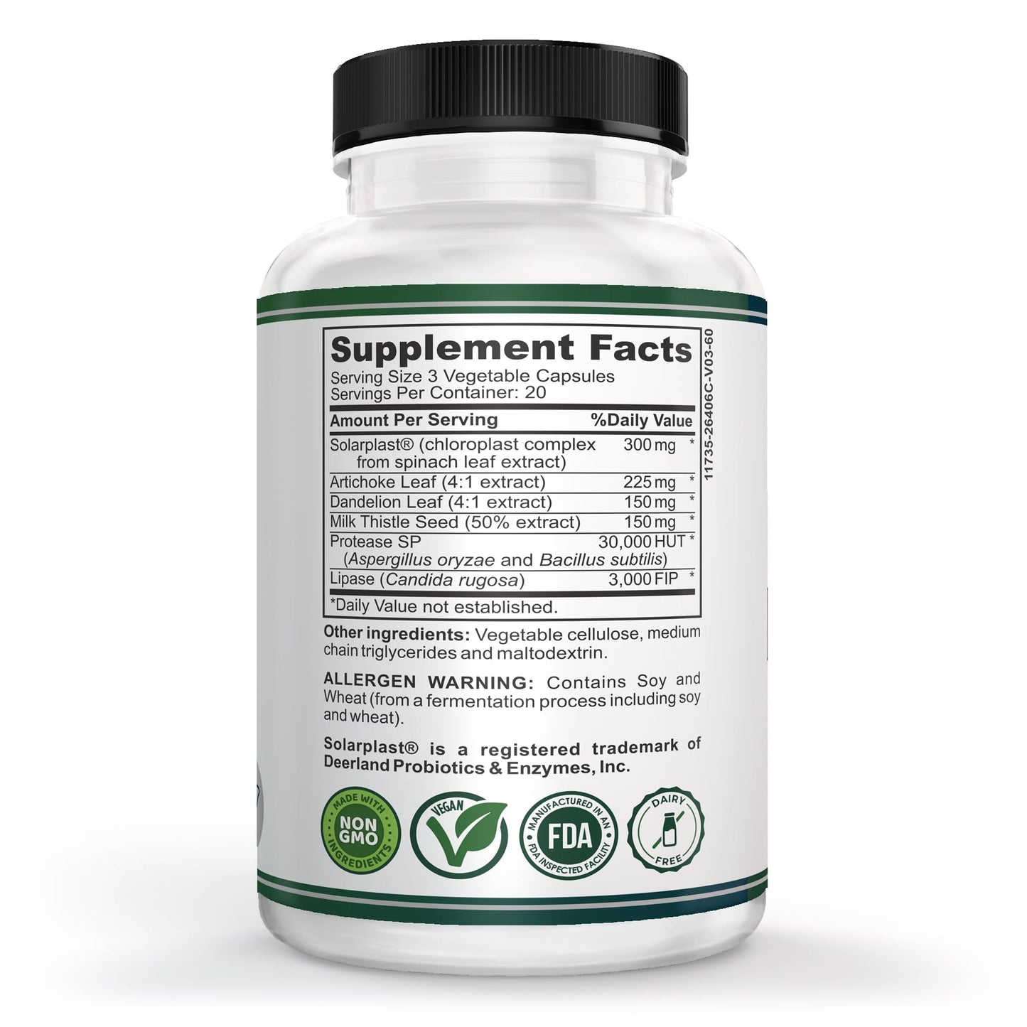 VESALIX Liver Support | 6-in-1 Liver & Digestive Support Formula | Solarplast®, Milk Thistle, Artichoke & Dandelion | Third-Party Tested