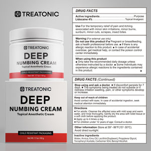 Treatonic Maximum Strength Numbing Cream: Numbing Cream for Discomfort, Burn, Itch & Pain Relief - Fast-Acting, Soothing Topical Anesthetic with Menthol & Emu Oil for Hemorrhoid Treatment – 1.7oz TreatonicBuy Supplements Australia
