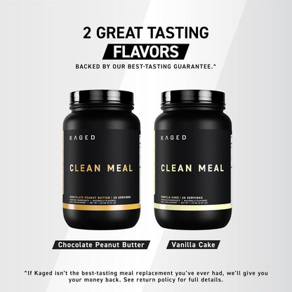Kaged Clean Meal Powder | Chocolate Peanut Butter | Meal Replacement Shake | Whey Protein Isolate | Clean Carbs, MCT Oil Fats, Organic Vitamins and Minerals | Supplements for Men & Women | 20 Servings