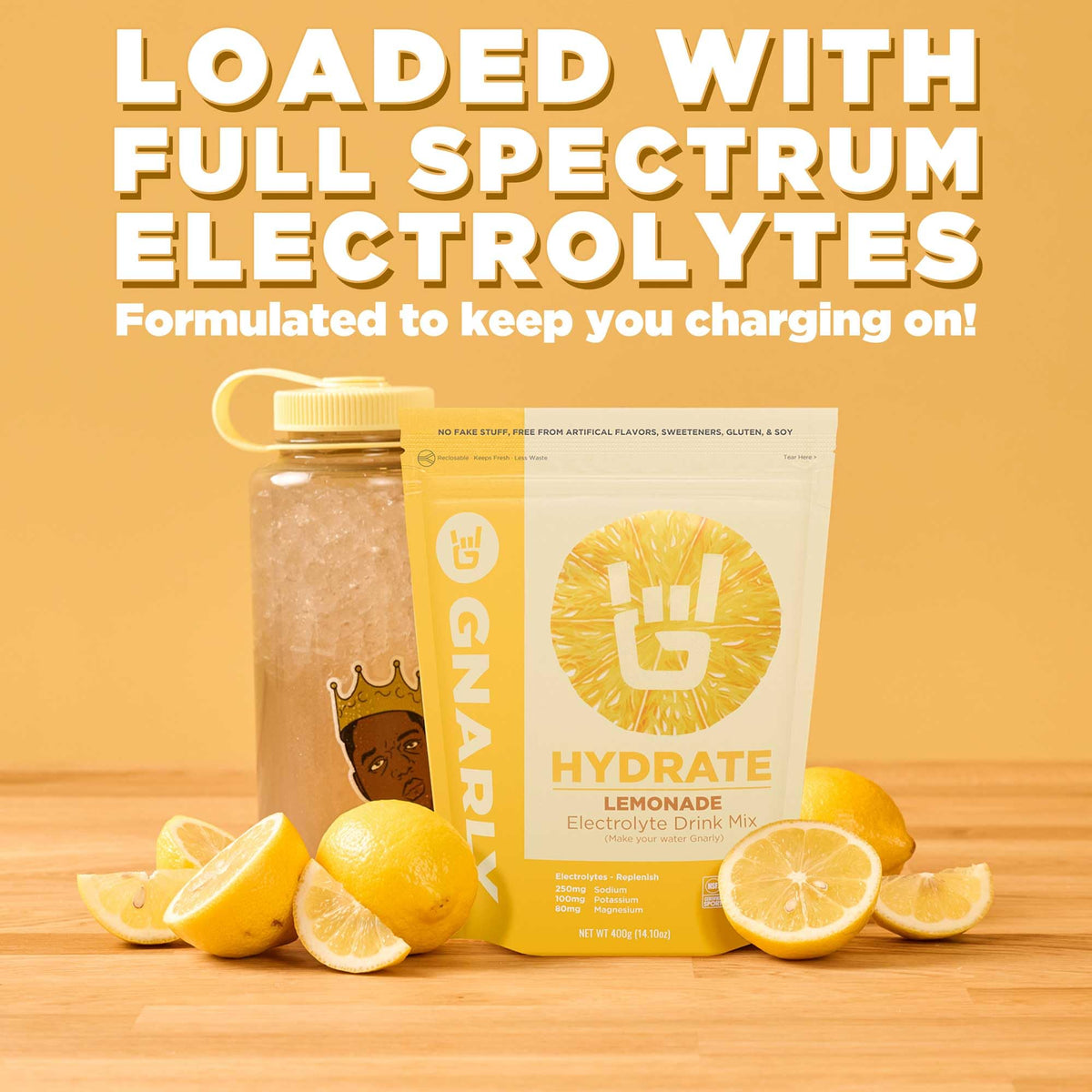 Gnarly Nutrition Hydrate Electrolyte Powder – Orange Pineapple Exercise Hydration Drink Mix – NSF Sport Certified – Electrolyte Solution, Performance & Recovery – Orange Pineapple, 14.10 oz