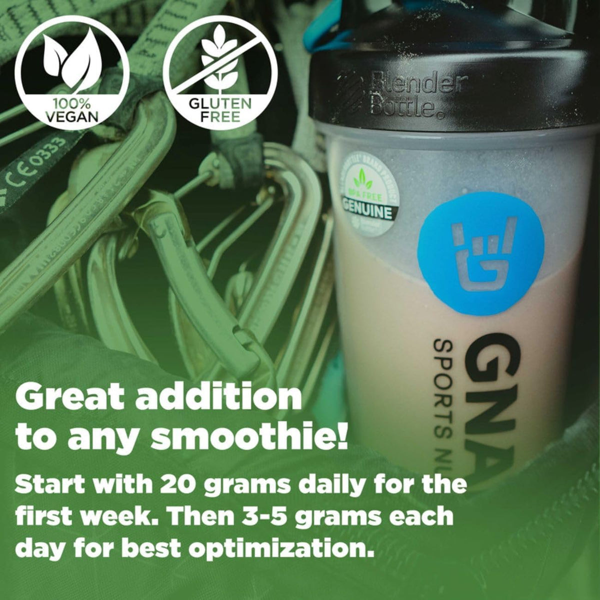 Golden Milk Vegan Protein Powder and Gnarly Performance Greens Lemon Mint (11.64 oz)