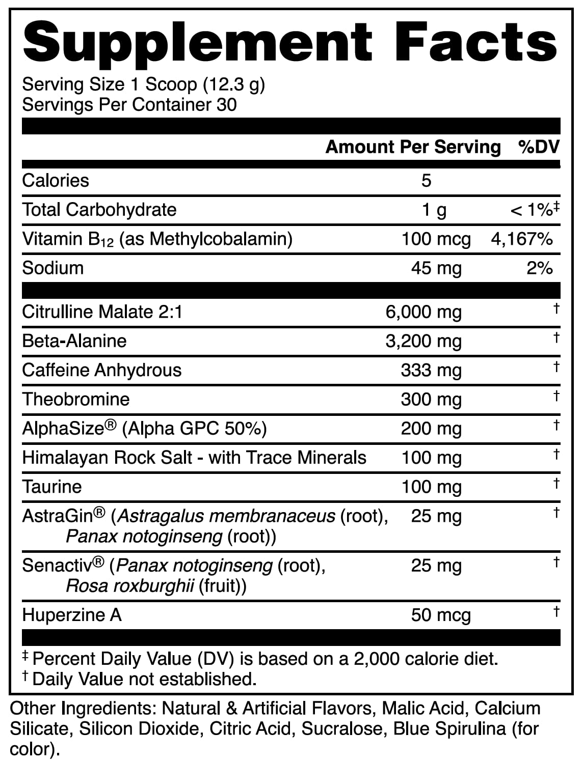 Bucked Up - Woke - HIGH STIM Pre Workout - Best Tasting - Focus Nootropic, Pump, Strength and Growth, 30 Servings (Rocket Pop)