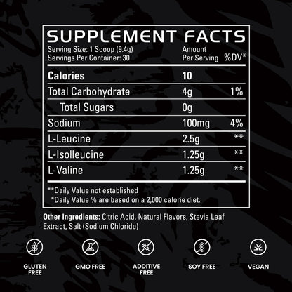 Gains in Bulk BCAA Powder, Amino Acids, Unflavored, 30 Servings