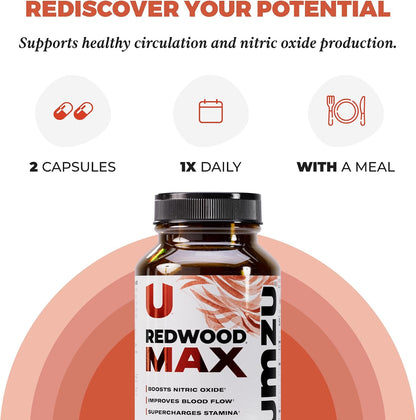 UMZU Redwood Max Nitric Oxide Booster, 1 Month Supply