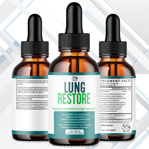 (2 Pack) Lung Restore Drops, Official LungRestore Liquid Supplement Drops with All Natural Ingredients, Lung Restore Advanced Lungs Wellness Support with Premium Vitamins for Women & Men (60 Servings) MJOBuy Supplements Australia