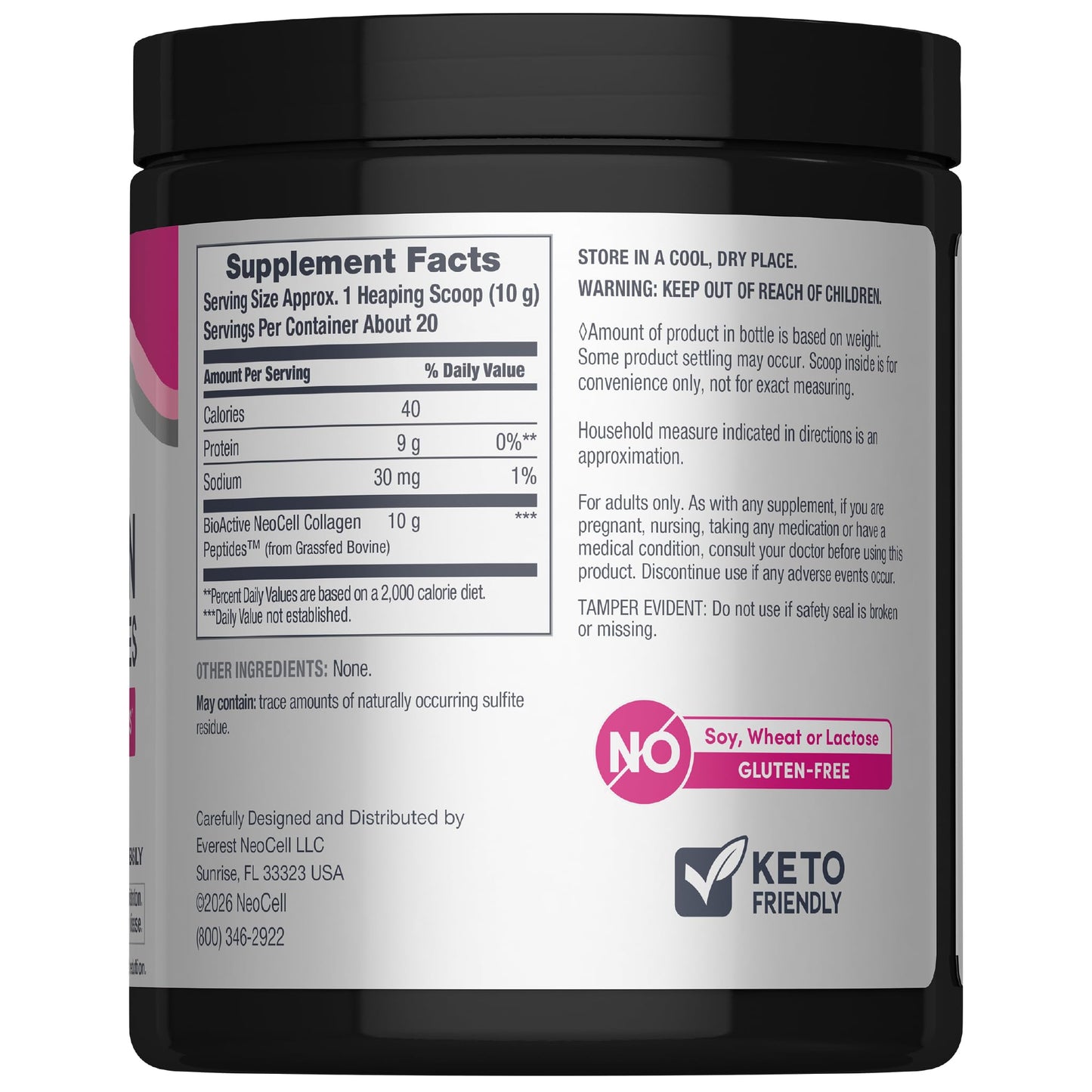 NeoCell Grassfed Collagen Peptides Powder | 7 oz | Unflavored | for Women and Men | Hair, Skin, & Nails NeoCell buy supplements Au