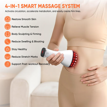 Rechargeable Lymphatic Drainage Massager & Cellulite Massage Tool with 3000mAh,Fascia Blaster for Reduce Stretch Marks for Legs, Arms & Belly,Body Sculpting Machine with Microcurrent for Office Travel Multford buy supplements Au