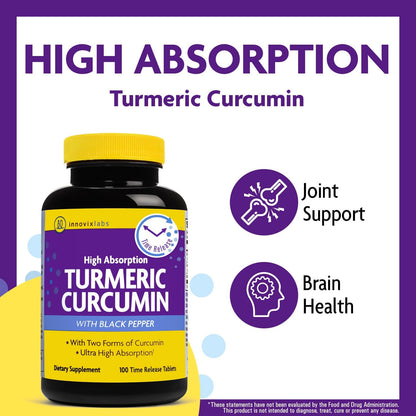InnovixLabs Multi Probiotic & Curcumin Bundle Multi-Strain Probiotic (60 Time-Release Capsules) Turmeric Curcumin (100 Time-Release Tablets). Supports Gut and Immune Health. *