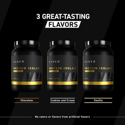 Kaged Whey Protein Isolate Elite Powder | Vanilla | Whey, Casein, & Milk Protein Blend | Post Workout Recovery Drink | Supports Muscle Building | Supplements for Men & Women | 2 lbs