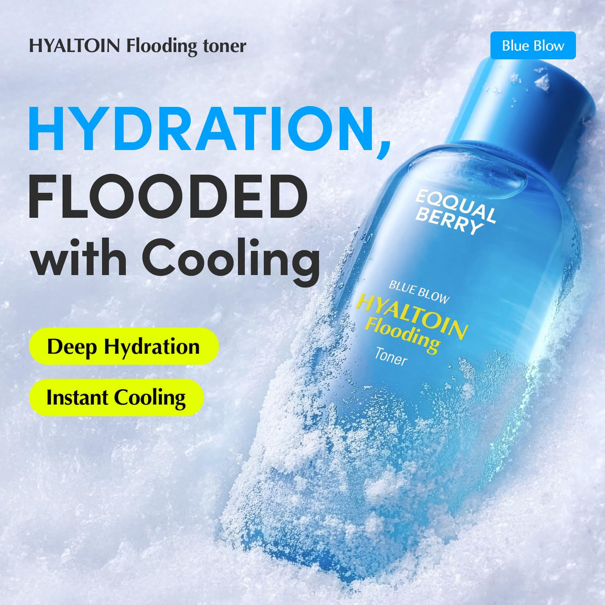 Suplement ​EQQUALBERRY Hyaltoin Flooding Toner | Moisture-Rich Hydrogel Toner for Deep Hydration | Cooling Essence Texture | Hyaluronic Acid & Ectoin - VelvetGlow USA