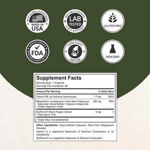 Magnesium Glycinate Chelate Complex with Albion Magnesium Bisglycinate Chelate, Vitamin B6 & BioPerine for Bone, Muscle, Natural Sleep, Nerve Function, Brain Booster | 3 Months Supply NuBest buy supplements Au